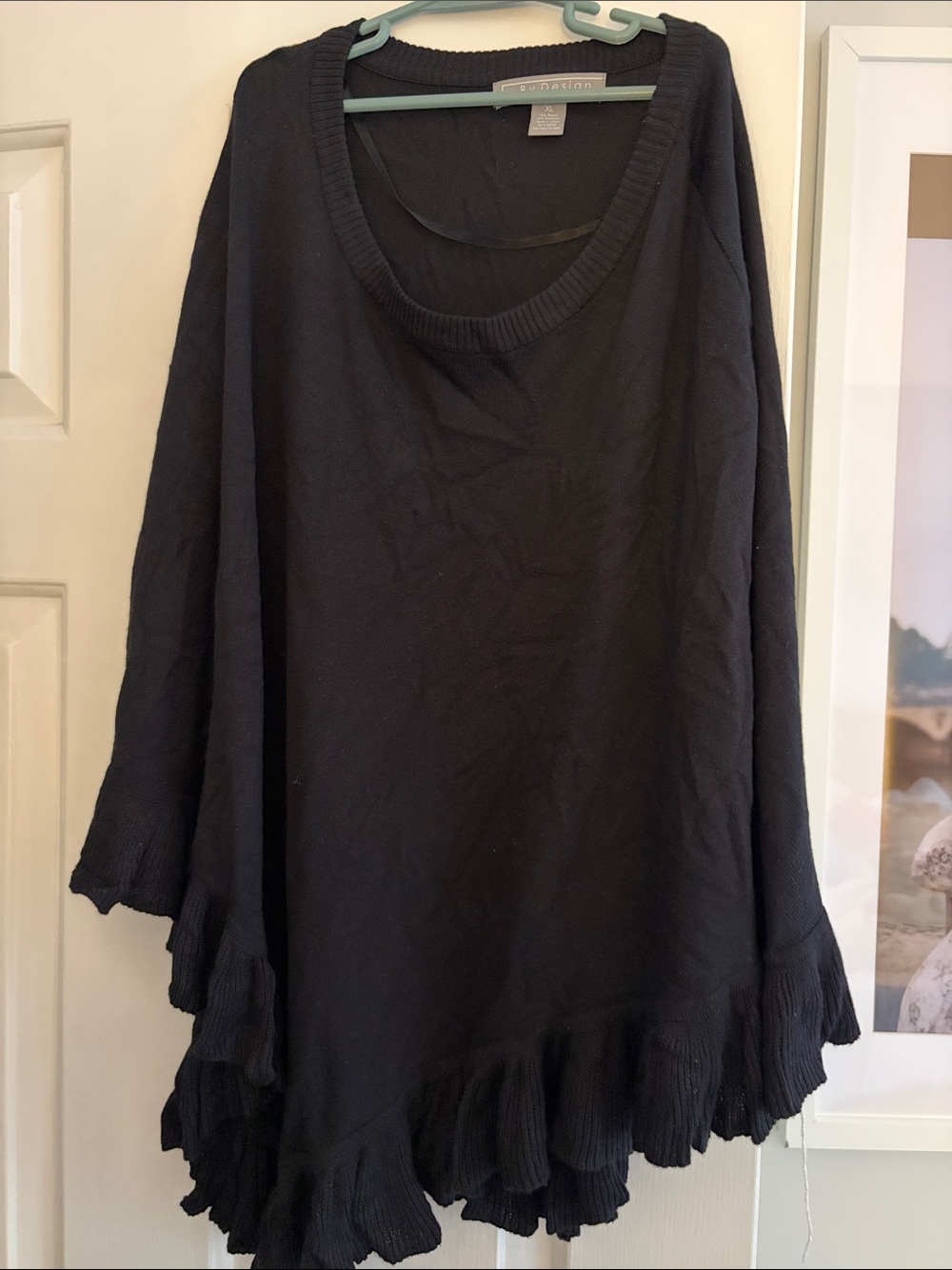 Black Ruffled Hem Women's Top — Ivanka Trump